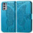 Leather Case Stands Butterfly Flip Cover Holder for Motorola Moto Edge 20 5G Blue