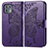 Leather Case Stands Butterfly Flip Cover Holder for Motorola Moto Edge 20 Lite 5G Purple