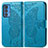 Leather Case Stands Butterfly Flip Cover Holder for Motorola Moto Edge 20 Pro 5G Blue