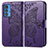 Leather Case Stands Butterfly Flip Cover Holder for Motorola Moto Edge 20 Pro 5G Purple