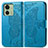 Leather Case Stands Butterfly Flip Cover Holder for Motorola Moto Edge (2023) 5G Blue