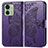 Leather Case Stands Butterfly Flip Cover Holder for Motorola Moto Edge (2023) 5G Purple