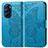 Leather Case Stands Butterfly Flip Cover Holder for Motorola Moto Edge 30 Pro 5G Blue