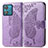 Leather Case Stands Butterfly Flip Cover Holder for Motorola Moto Edge 40 Neo 5G Clove Purple