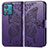 Leather Case Stands Butterfly Flip Cover Holder for Motorola Moto Edge 40 Neo 5G Purple