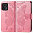 Leather Case Stands Butterfly Flip Cover Holder for Motorola Moto Edge 40 Pro 5G Hot Pink