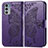 Leather Case Stands Butterfly Flip Cover Holder for Motorola Moto Edge Lite 5G Purple