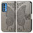 Leather Case Stands Butterfly Flip Cover Holder for Motorola Moto Edge S Pro 5G Gray