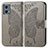 Leather Case Stands Butterfly Flip Cover Holder for Motorola Moto G 5G (2023) Gray