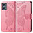 Leather Case Stands Butterfly Flip Cover Holder for Motorola Moto G 5G (2023) Hot Pink