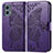 Leather Case Stands Butterfly Flip Cover Holder for Motorola Moto G 5G (2023) Purple