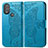 Leather Case Stands Butterfly Flip Cover Holder for Motorola Moto G Play (2023) Blue