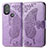 Leather Case Stands Butterfly Flip Cover Holder for Motorola Moto G Play (2023) Clove Purple