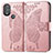 Leather Case Stands Butterfly Flip Cover Holder for Motorola Moto G Play (2023) Pink