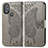 Leather Case Stands Butterfly Flip Cover Holder for Motorola Moto G Power (2022) Gray