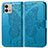 Leather Case Stands Butterfly Flip Cover Holder for Motorola Moto G Stylus (2023) 4G Blue