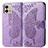 Leather Case Stands Butterfly Flip Cover Holder for Motorola Moto G Stylus (2023) 4G Clove Purple