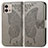 Leather Case Stands Butterfly Flip Cover Holder for Motorola Moto G Stylus (2023) 4G Gray