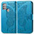 Leather Case Stands Butterfly Flip Cover Holder for Motorola Moto G10 Power Blue