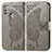 Leather Case Stands Butterfly Flip Cover Holder for Motorola Moto G10 Power Gray