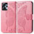 Leather Case Stands Butterfly Flip Cover Holder for Motorola Moto G13 Hot Pink