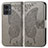 Leather Case Stands Butterfly Flip Cover Holder for Motorola Moto G14 Gray