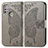 Leather Case Stands Butterfly Flip Cover Holder for Motorola Moto G20 Gray