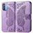 Leather Case Stands Butterfly Flip Cover Holder for Motorola Moto G31 Clove Purple
