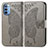 Leather Case Stands Butterfly Flip Cover Holder for Motorola Moto G31 Gray