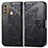 Leather Case Stands Butterfly Flip Cover Holder for Motorola Moto G40 Fusion Black