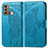 Leather Case Stands Butterfly Flip Cover Holder for Motorola Moto G40 Fusion Blue