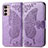 Leather Case Stands Butterfly Flip Cover Holder for Motorola Moto G42 Clove Purple