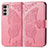 Leather Case Stands Butterfly Flip Cover Holder for Motorola Moto G42 Hot Pink
