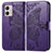 Leather Case Stands Butterfly Flip Cover Holder for Motorola Moto G53j 5G Purple