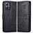 Leather Case Stands Butterfly Flip Cover Holder for Motorola Moto G54 5G Black