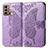 Leather Case Stands Butterfly Flip Cover Holder for Motorola Moto G60 Clove Purple