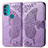 Leather Case Stands Butterfly Flip Cover Holder for Motorola Moto G71 5G Clove Purple