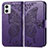 Leather Case Stands Butterfly Flip Cover Holder for Motorola Moto G73 5G Purple