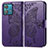 Leather Case Stands Butterfly Flip Cover Holder for Motorola Moto G84 5G Purple