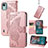 Leather Case Stands Butterfly Flip Cover Holder for Nokia C12