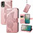 Leather Case Stands Butterfly Flip Cover Holder for Nokia C210