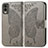 Leather Case Stands Butterfly Flip Cover Holder for Nokia C210 Gray