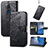 Leather Case Stands Butterfly Flip Cover Holder for Nokia C3