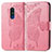 Leather Case Stands Butterfly Flip Cover Holder for Nokia C3 Hot Pink