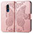 Leather Case Stands Butterfly Flip Cover Holder for Nokia C3 Rose Gold