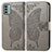 Leather Case Stands Butterfly Flip Cover Holder for Nokia G22 Gray