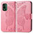 Leather Case Stands Butterfly Flip Cover Holder for Nokia XR21 Hot Pink