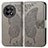 Leather Case Stands Butterfly Flip Cover Holder for OnePlus 11R 5G Gray