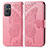 Leather Case Stands Butterfly Flip Cover Holder for OnePlus 9 Pro 5G Hot Pink