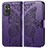 Leather Case Stands Butterfly Flip Cover Holder for OnePlus 9 Pro 5G Purple